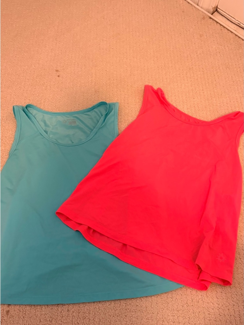 Aerie Women’s Sleeveless Tank Top - Teal and Coral